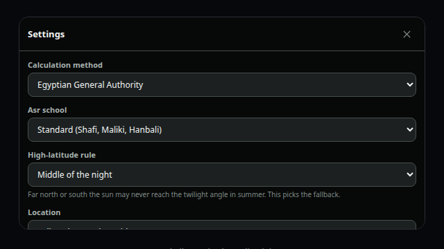 Prayer Times — screenshot 3 of 3