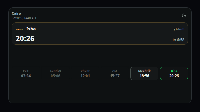 Prayer Times — screenshot 1 of 3