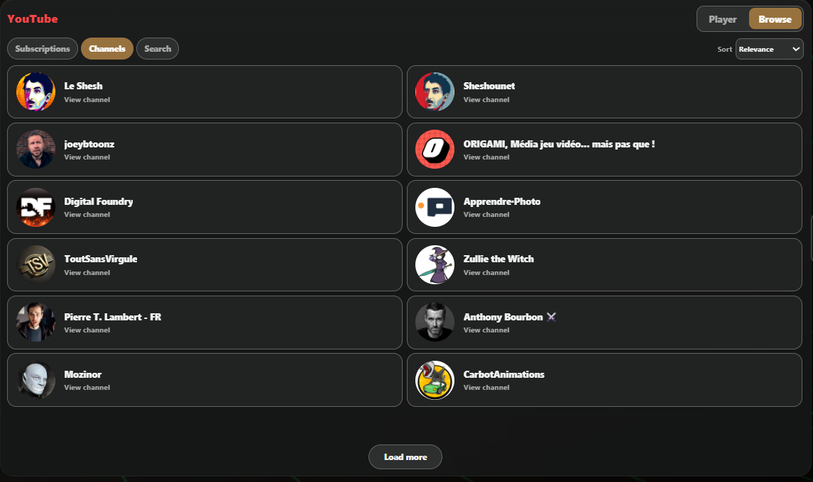 TGK YouTube — Player & Subscriptions — screenshot 2 of 3